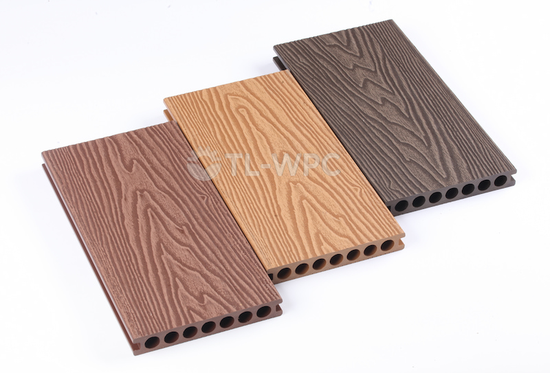 TL 3D embossed wpc decking
