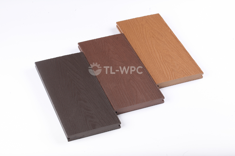 TL wpc solid embossed wpc decking