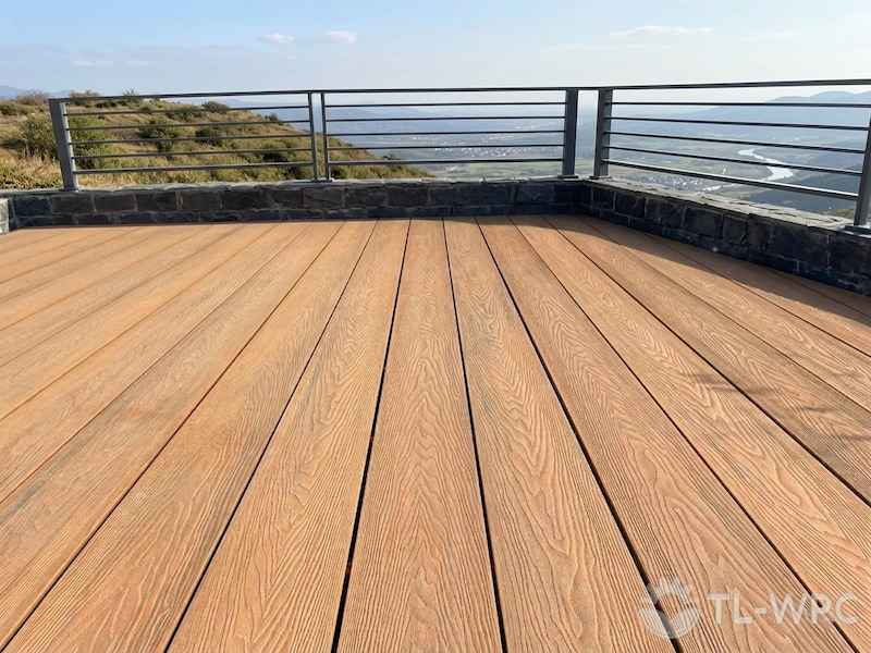 TL WPC solid capped wpc decking floor