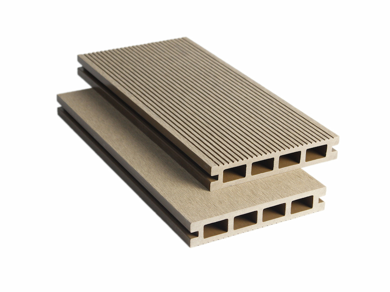 wood colored 1st generation wpc decking